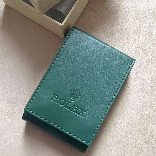 Rolex green leather - leather, watch