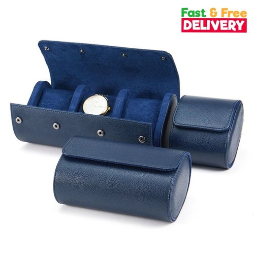 Luxury leather watch roll - leather,