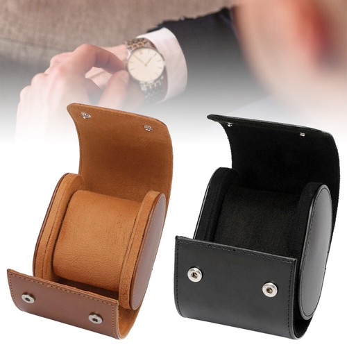 Vintage leather watch storage - watch,