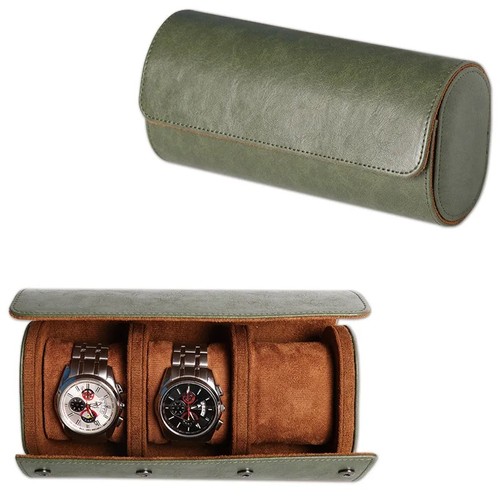 Vintage leather watch roll - vintage,