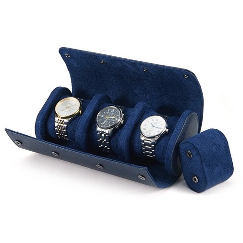 Leather watch roll case travel - leather,